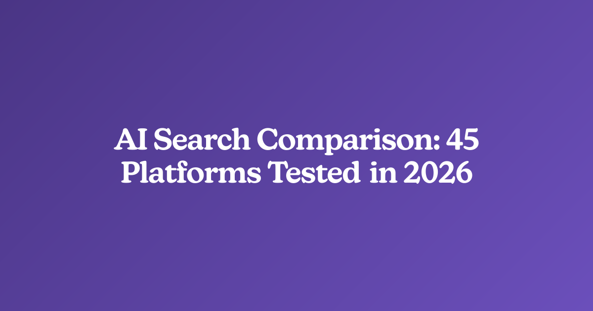 AI Search Comparison: 45 Platforms Tested in 2026